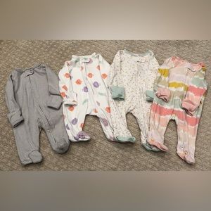 Newborn Footed Pajama Bundle (Girls)